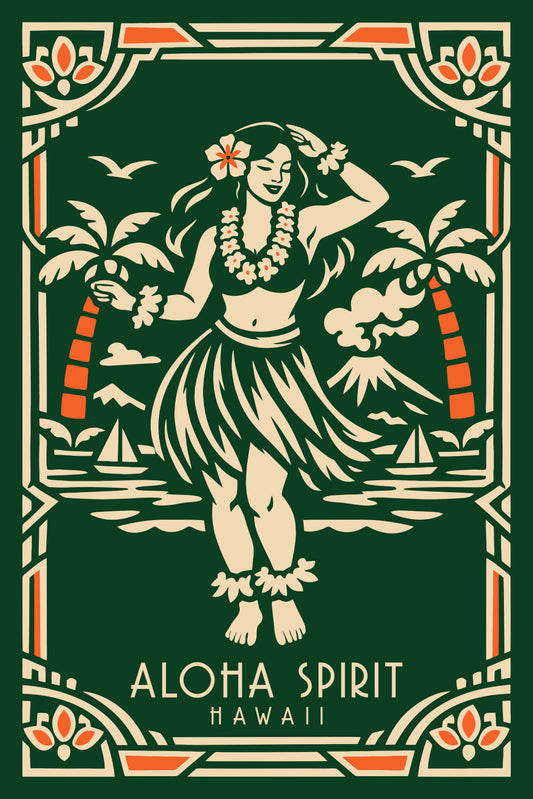 Aloha Spirit Hawaii Hula Dancer Poster