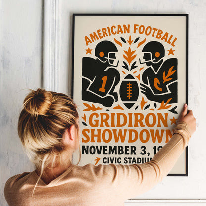 American Football Gridiron Poster