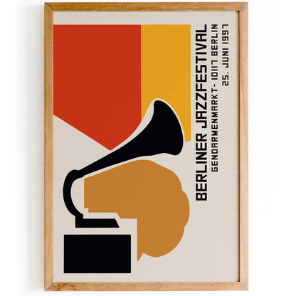 Berlin Jazz Festival Gramophone Poster