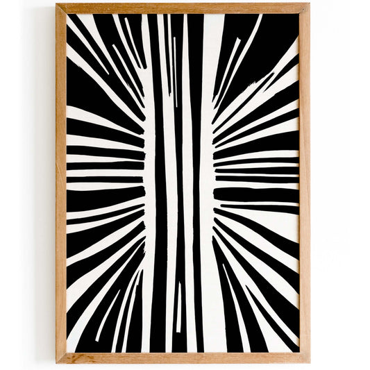 Black White Abstract Wall Art Print