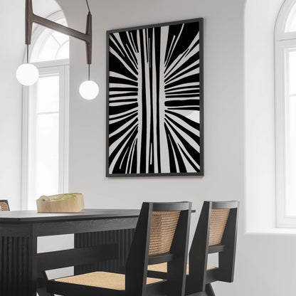 Black White Abstract Wall Art Print
