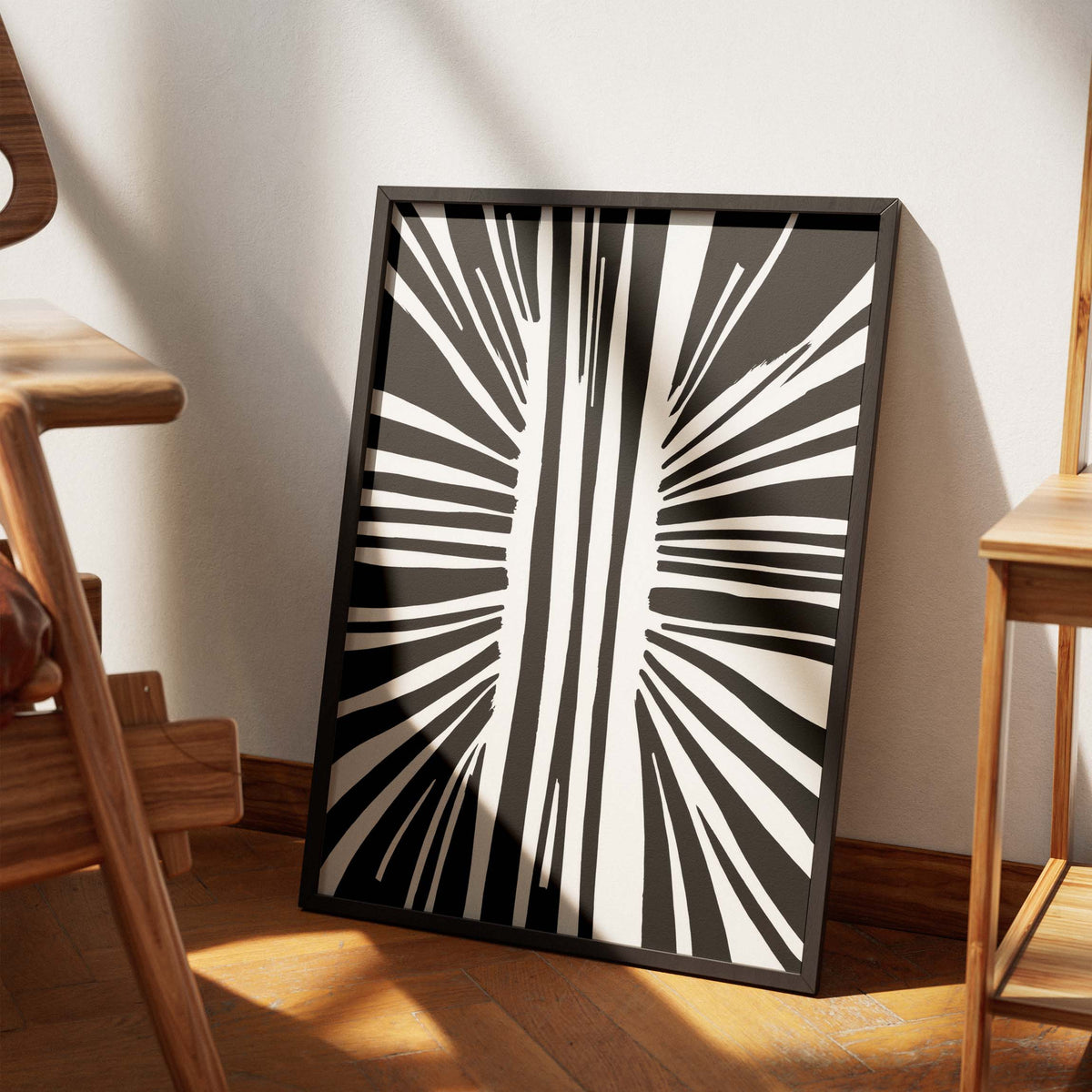 Black White Abstract Wall Art Print