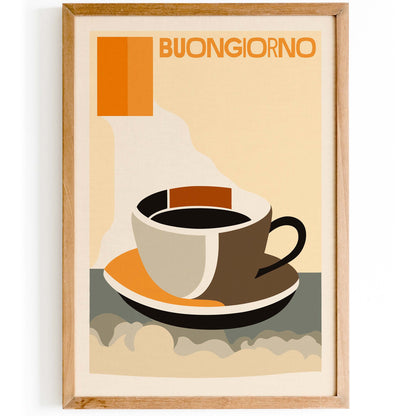 Buongiorno Italian Coffee Kitchen Poster Print