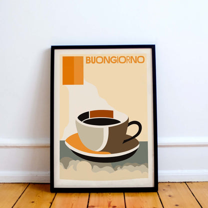 Buongiorno Italian Coffee Kitchen Poster Print
