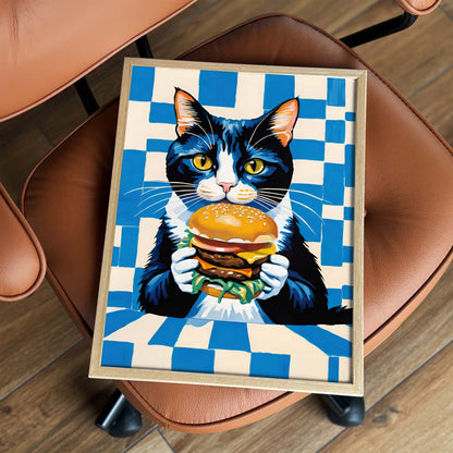 Cat Burger Food Print