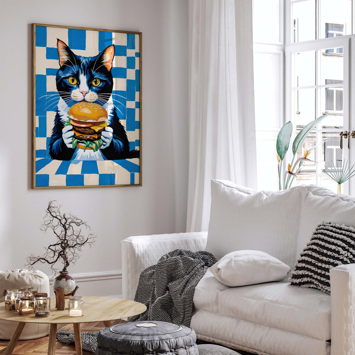 Cat Burger Food Print