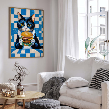 Cat Burger Food Print