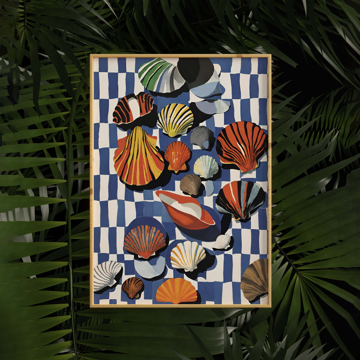 Colorful Seashells Coastal Wall Art