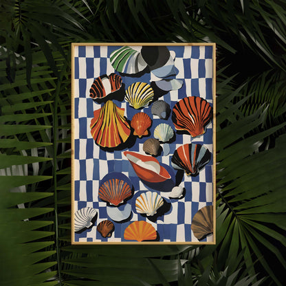 Colorful Seashells Coastal Wall Art