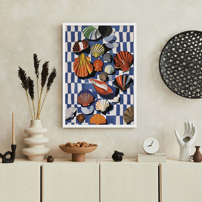 Colorful Seashells Coastal Wall Art