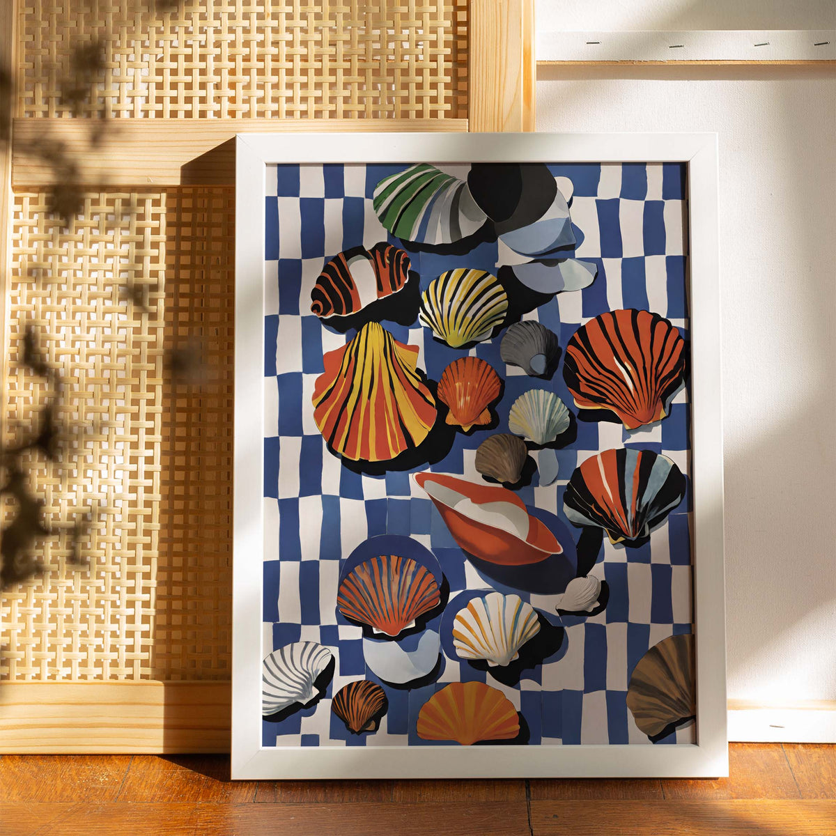 Colorful Seashells Coastal Wall Art