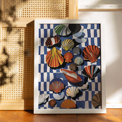 Colorful Seashells Coastal Wall Art