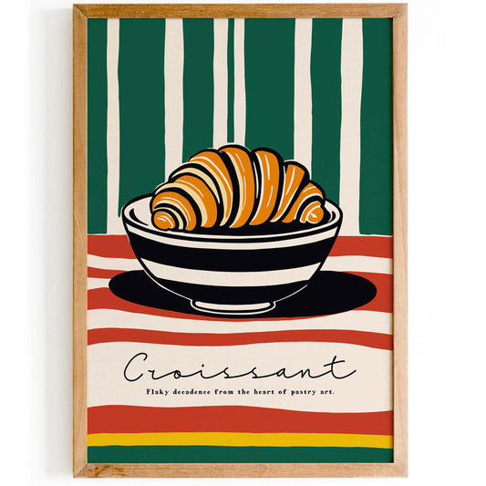 Croissant Bakery Wall Art Poster