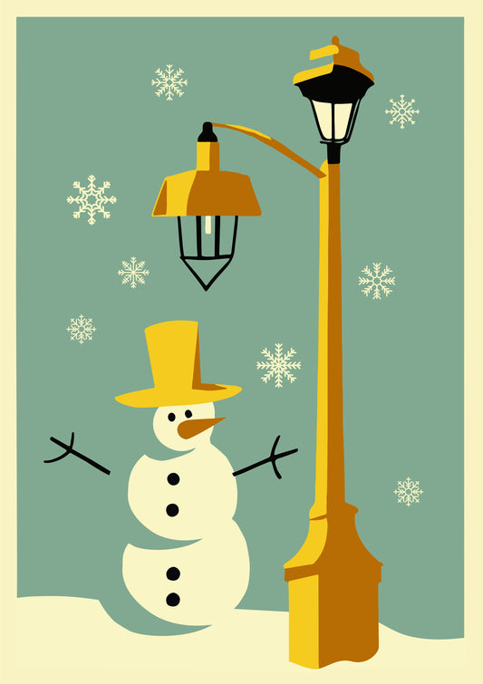 Cute Snowman Nursery Art Print