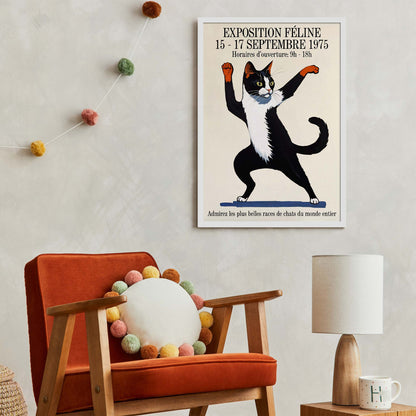 Dancing Cat Exposition Vintage Poster Print
