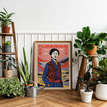 Fujimusume Japanese Woman Poster