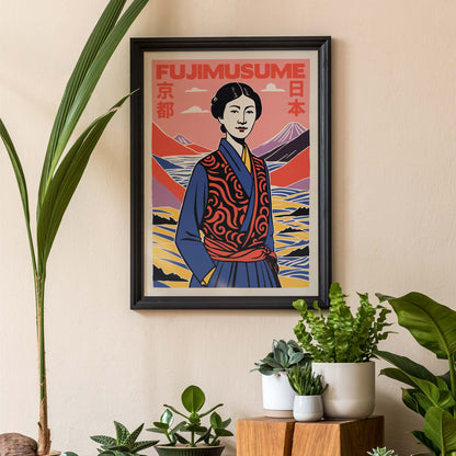Fujimusume Japanese Woman Poster