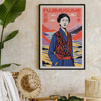 Fujimusume Japanese Woman Poster