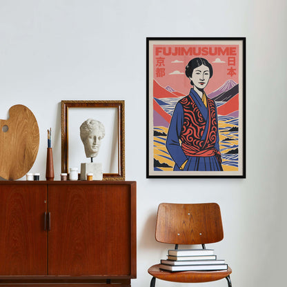 Fujimusume Japanese Woman Poster