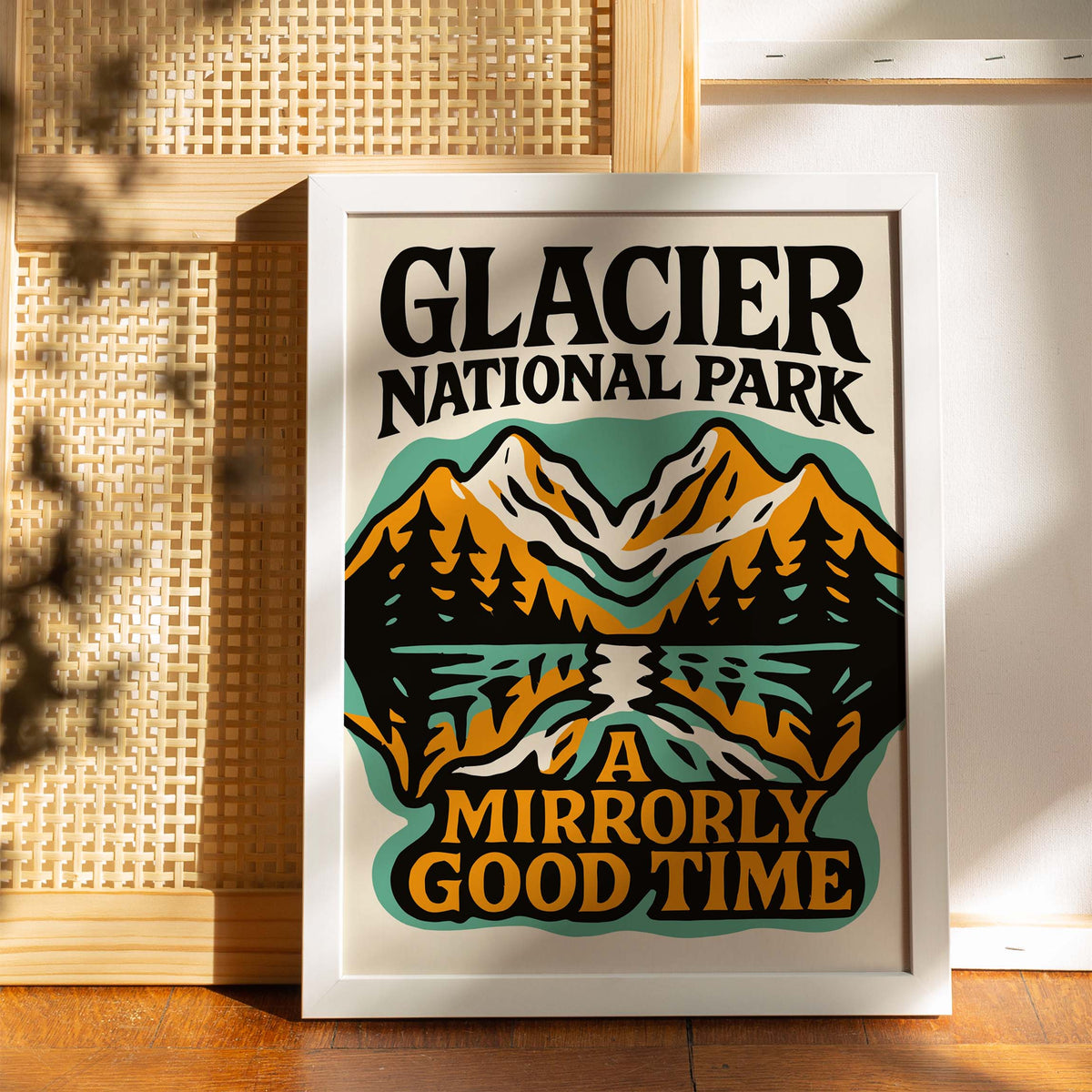 Glacier National Park Mountain Poster Print