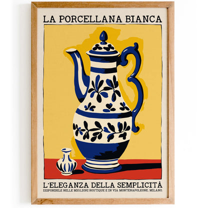 Italian Porcelain Teapot Poster