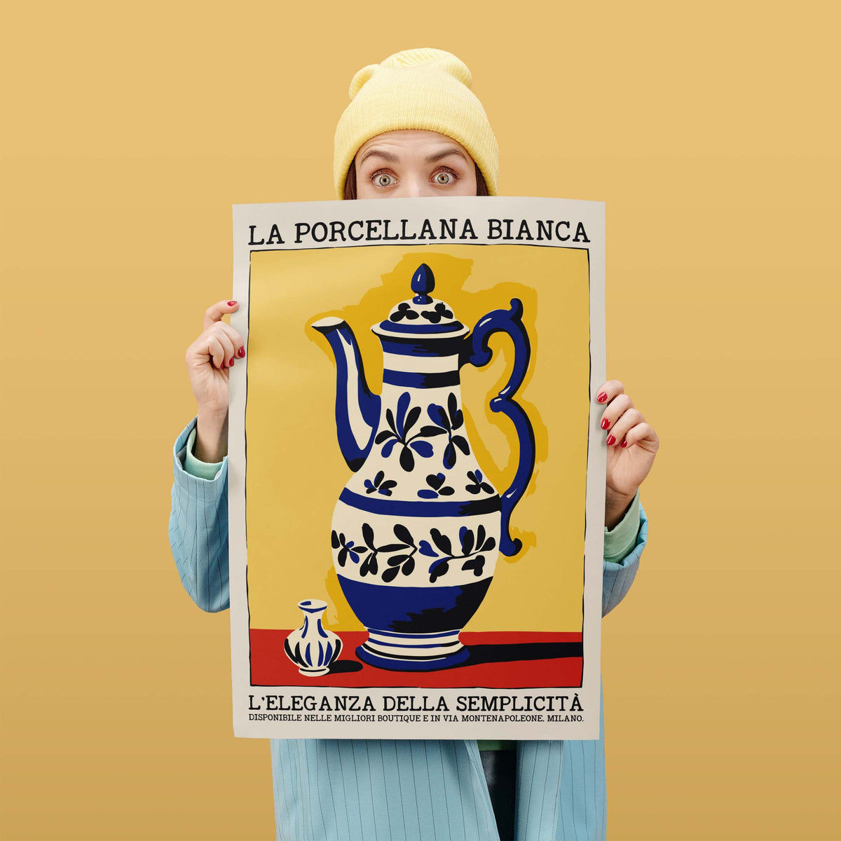 Italian Porcelain Teapot Poster