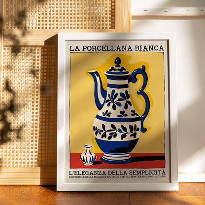 Italian Porcelain Teapot Poster