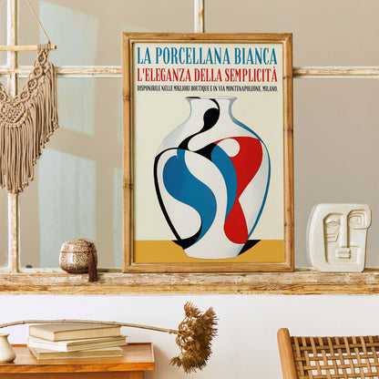 Italian Porcelain Vase Poster