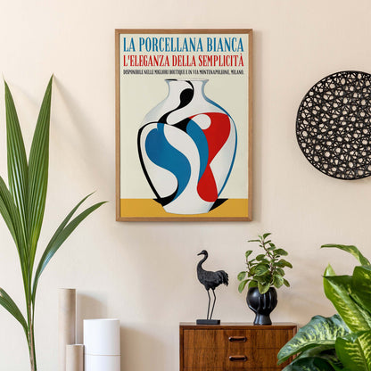 Italian Porcelain Vase Poster