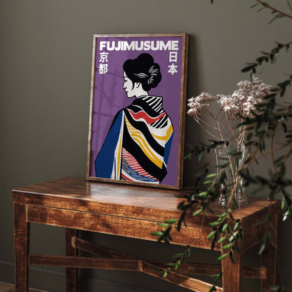 Japanese Geisha Kimono Wall Print