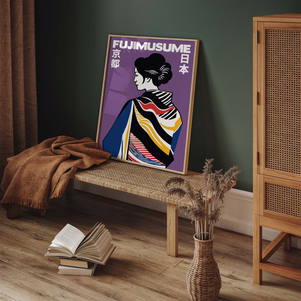 Japanese Geisha Kimono Wall Print