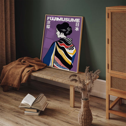 Japanese Geisha Kimono Wall Print