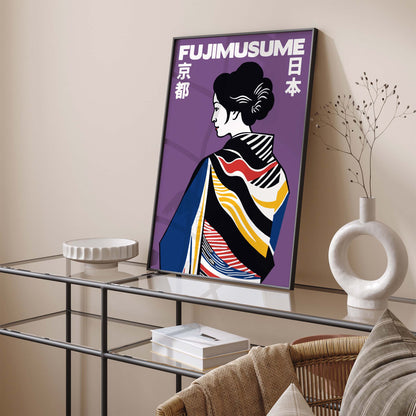 Japanese Geisha Kimono Wall Print