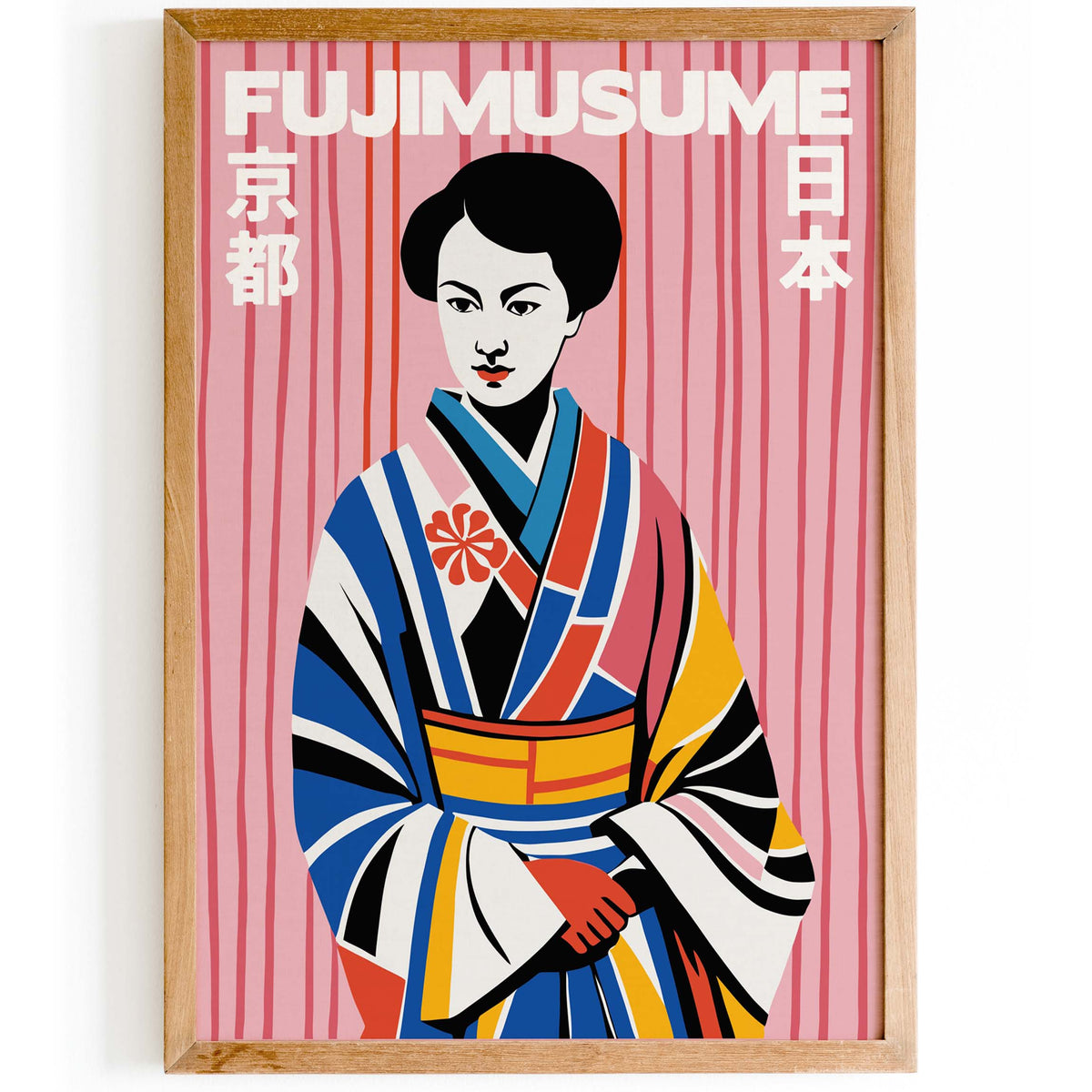 Japanese Geisha Woman Wall Print