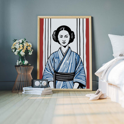 Japanese Kimono Woman Poster