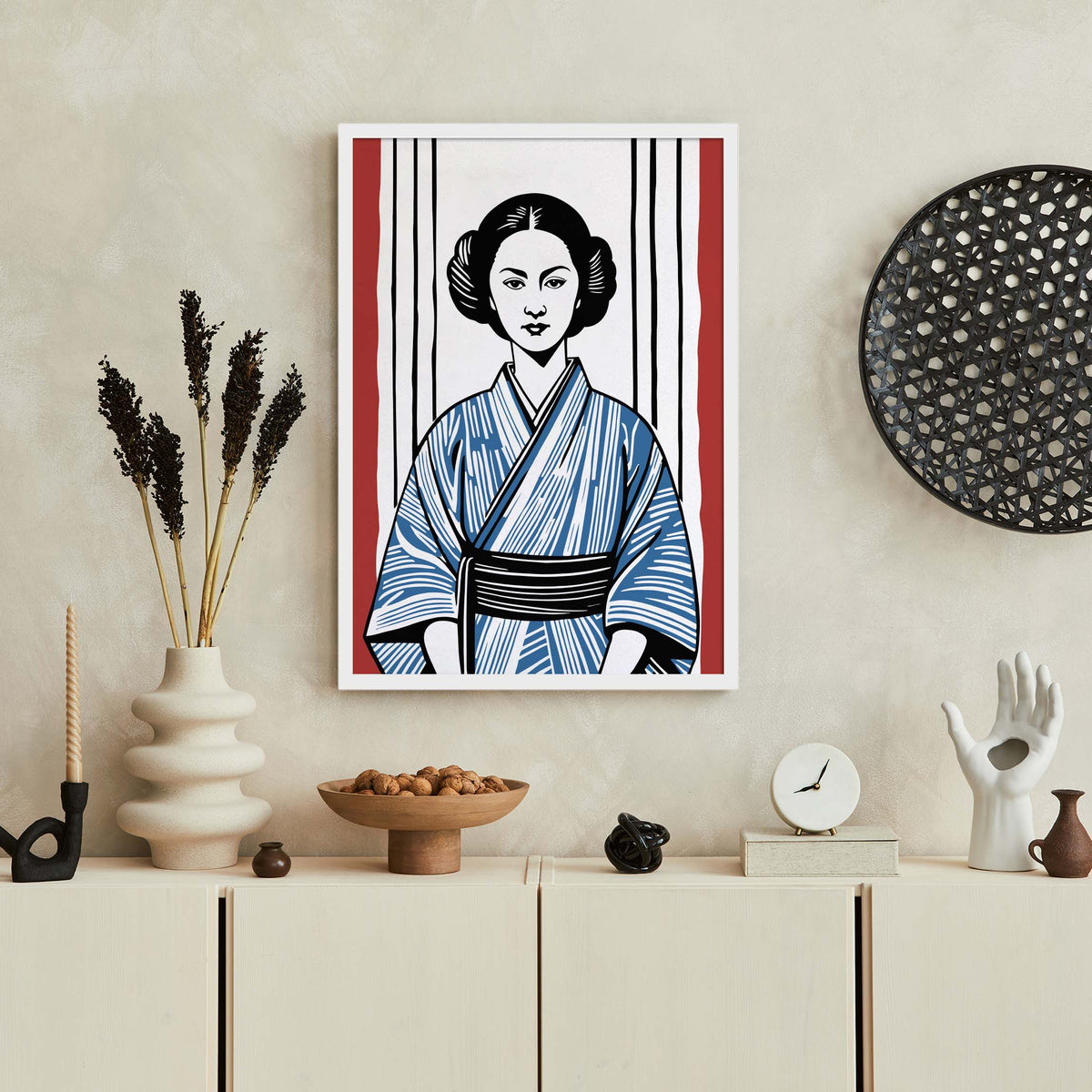 Japanese Kimono Woman Poster