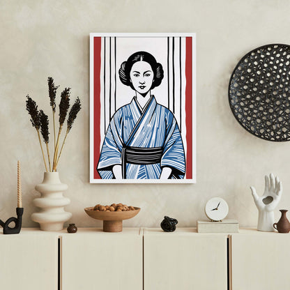 Japanese Kimono Woman Poster