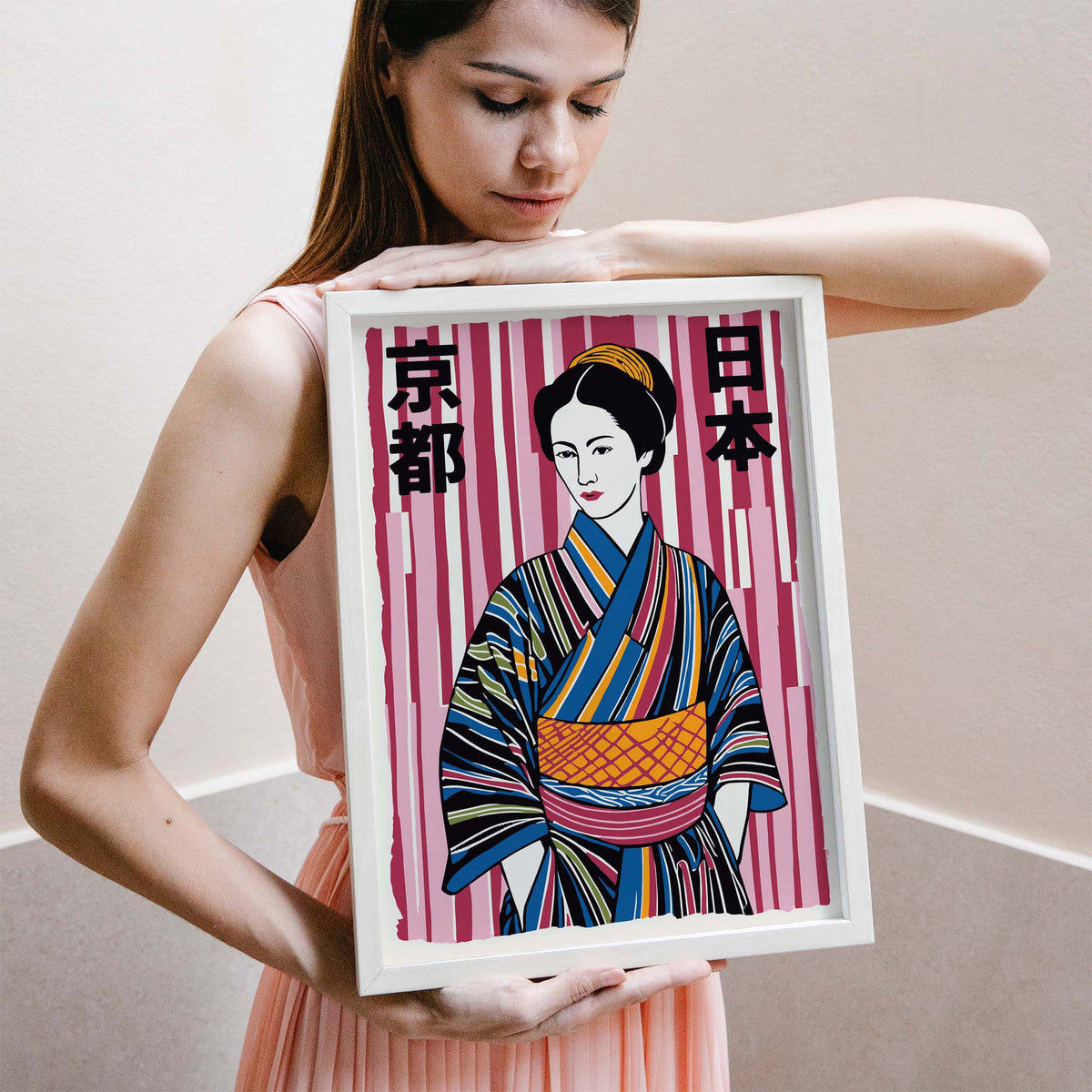 Japanese Kimono Woman Print