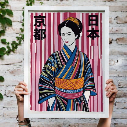 Japanese Kimono Woman Print
