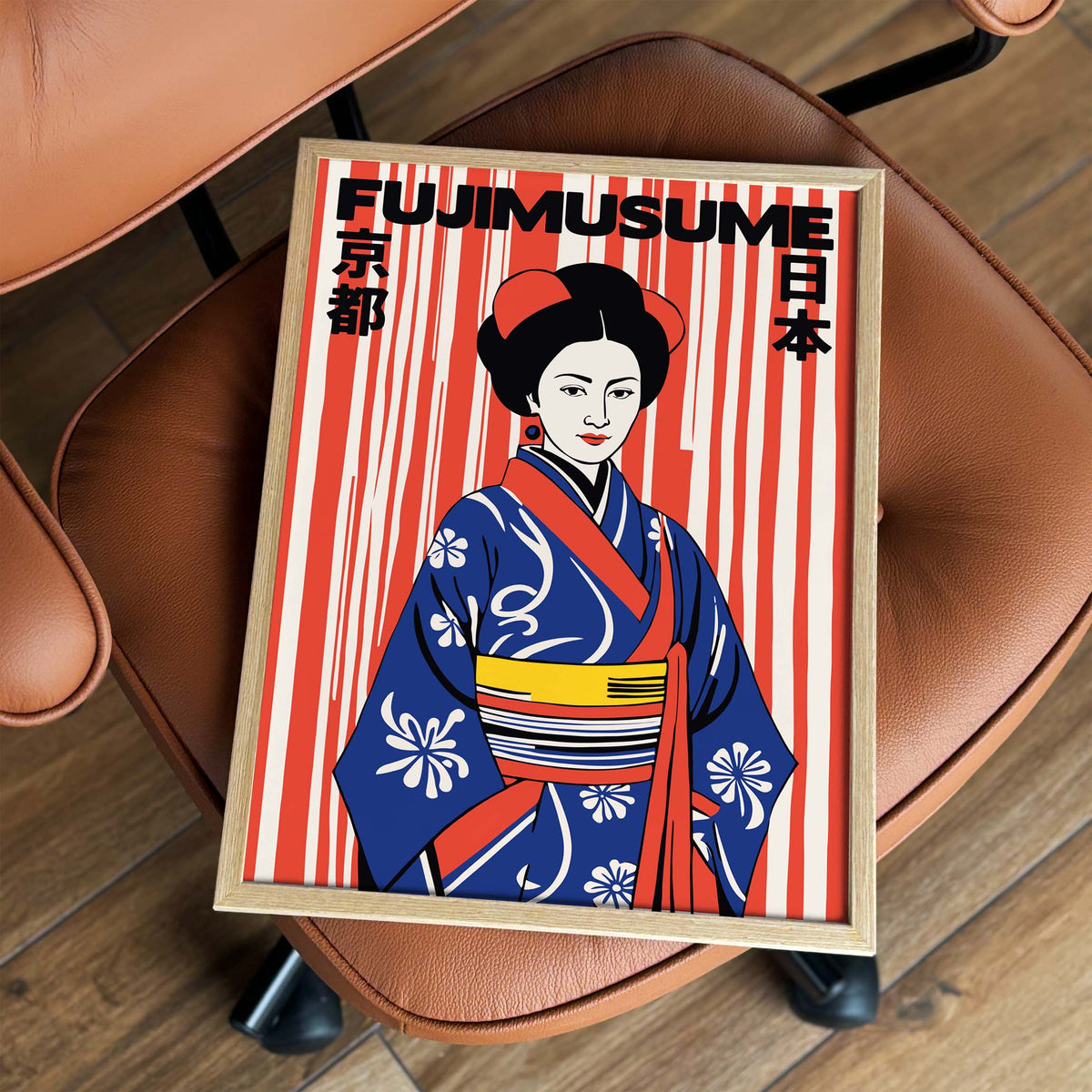 Japanese Kimono Woman Wall Print