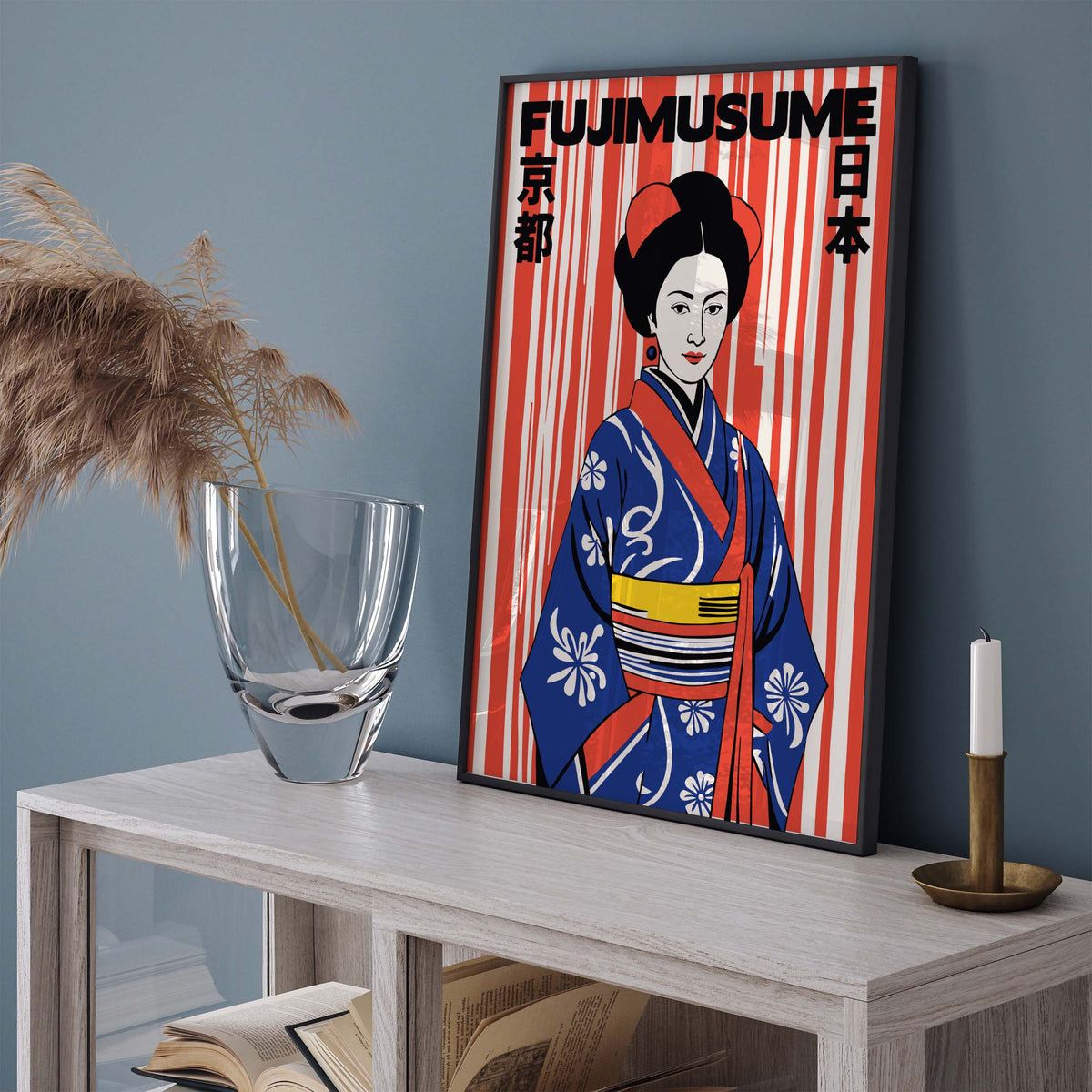 Japanese Kimono Woman Wall Print