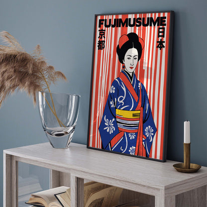 Japanese Kimono Woman Wall Print