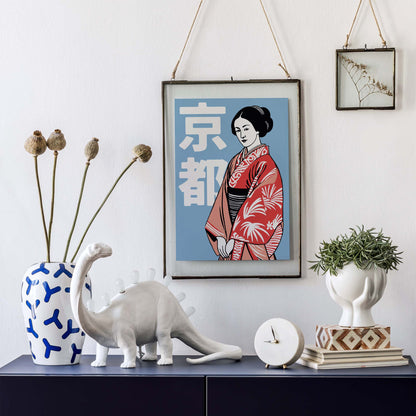 Kyoto Kimono Woman Poster