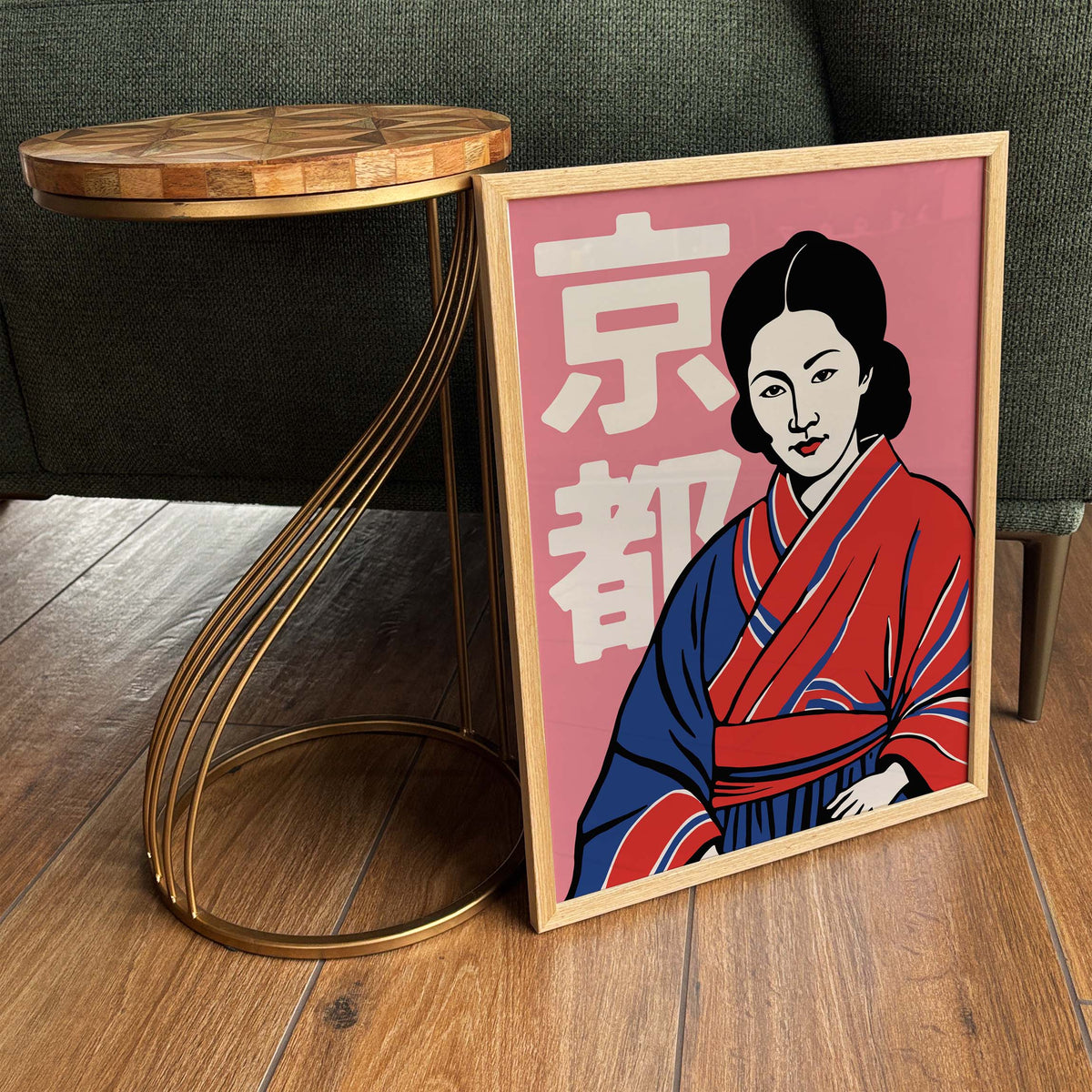 Kyoto Woman Traditional Dress Print