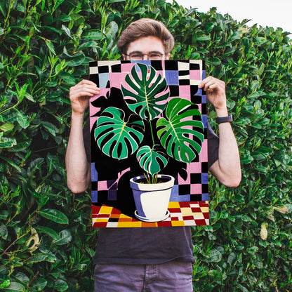 Monstera Tropical Plant Botanical Wall Art Print