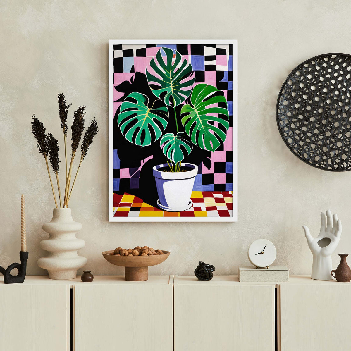Monstera Tropical Plant Botanical Wall Art Print