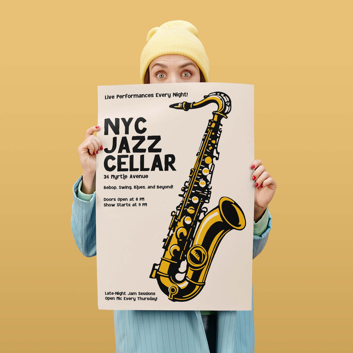 NYC Jazz Cellar Poster