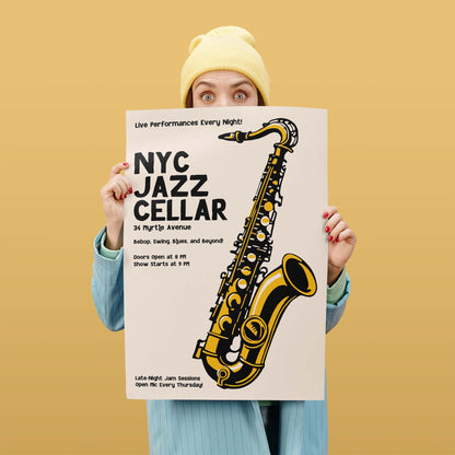 NYC Jazz Cellar Poster