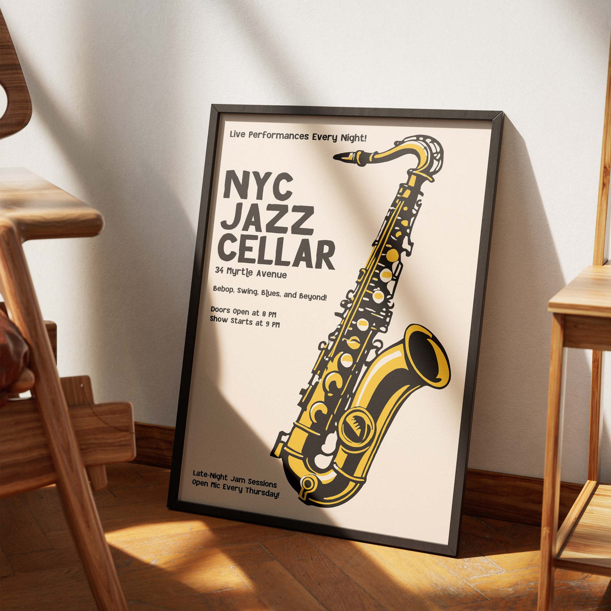 NYC Jazz Cellar Poster