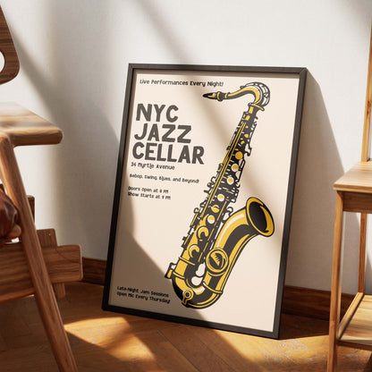 NYC Jazz Cellar Poster